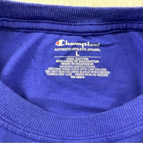 CHAMPION NORTHEASTERN ILLINOIS UNIVERSITY ALUMNI MEN’S T-SHIRT LARGE BLUE - Picture 3 of 11